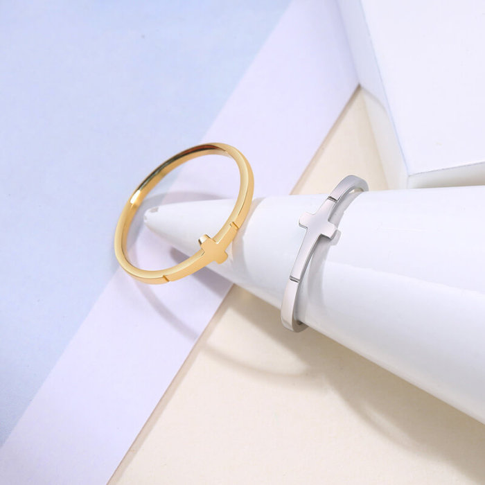 Wholesale Stainless Steel Womens Cross ring