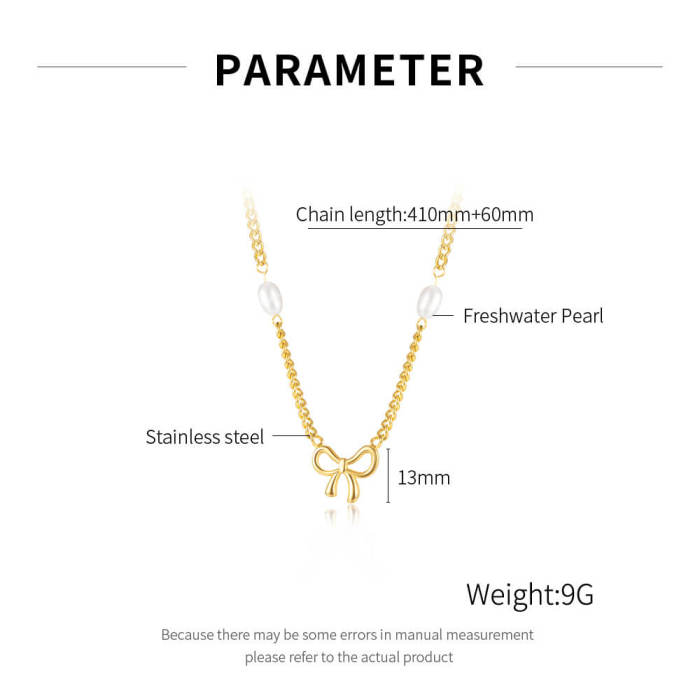 Wholesale Stainless Steel Necklace with Bowknot