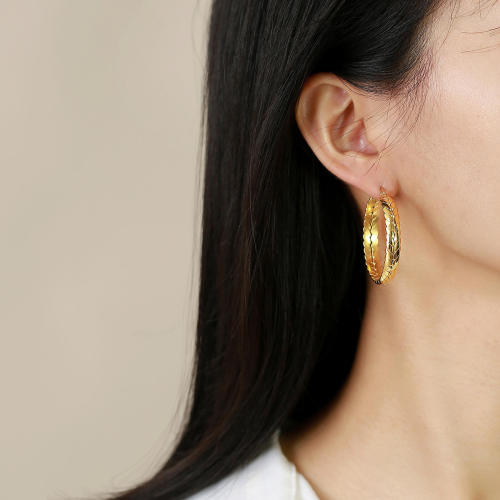 Wholesale Stainless Steel Gold Hoop Earrings for Women