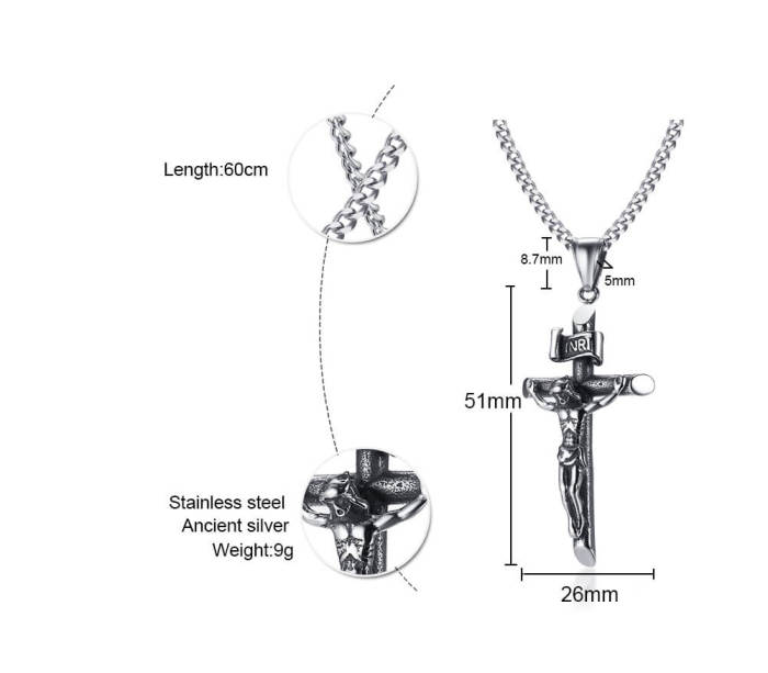 Wholesale Stainless Steel Jesus Cross Pendant