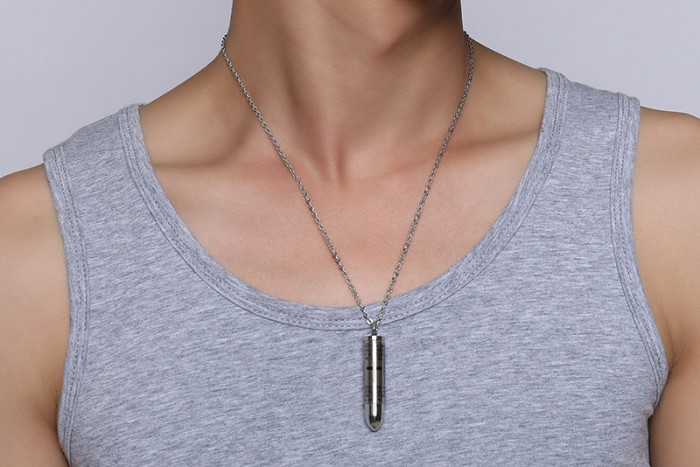 Wholesale Stainless Steel Mens Scriptures Bullet Pendant