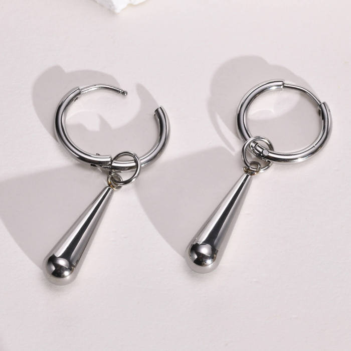 Wholesale Stainless Steel Water Drop Earrings