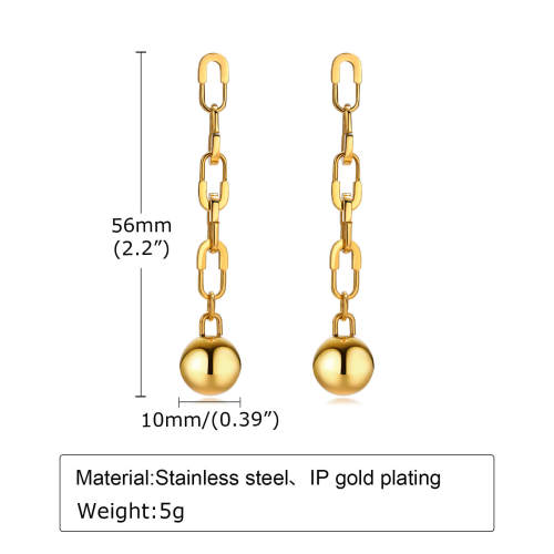 Wholesale Stainless Steel Paperclip Earring