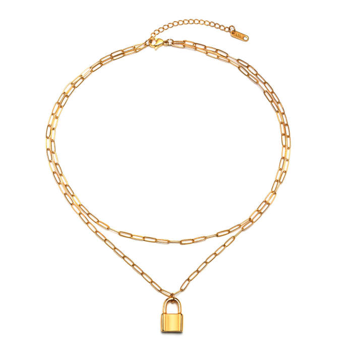Wholesale Stainless Steel Women Necklace with Lock