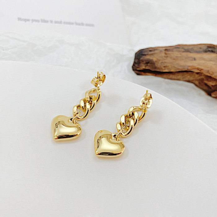 Wholesale Stainless Steel Heart Shaped Earrings