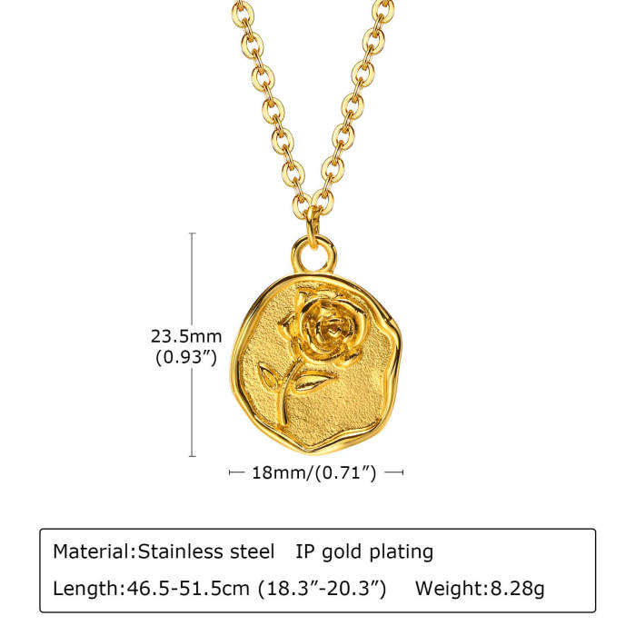 Wholesale Stainles Steel Pendant with Rose