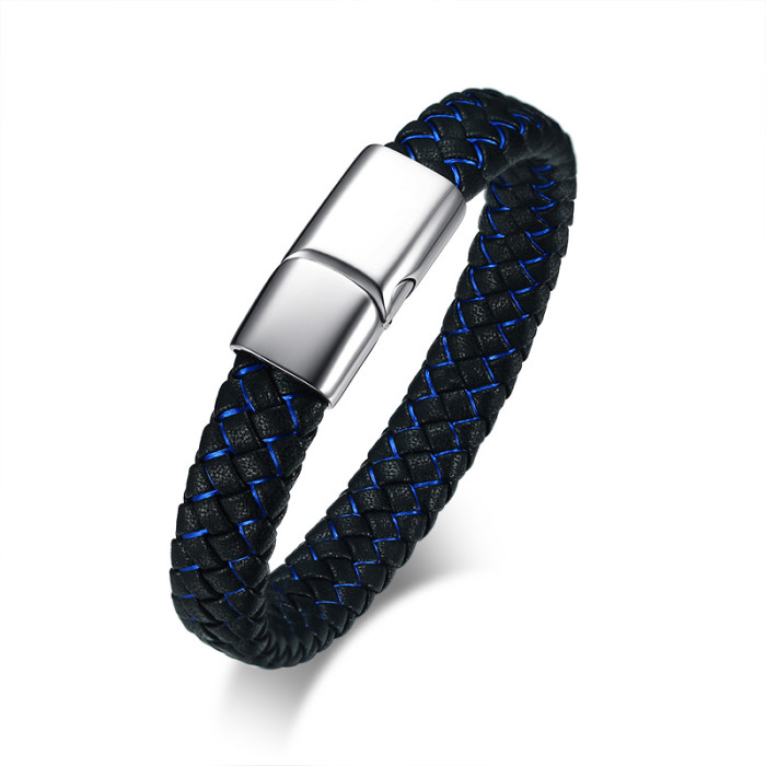 Wholesale Stainless Steel Leather Bands for Mens