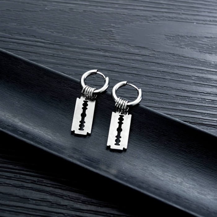Wholesale Stainless Steel Hoop Earring with Blades