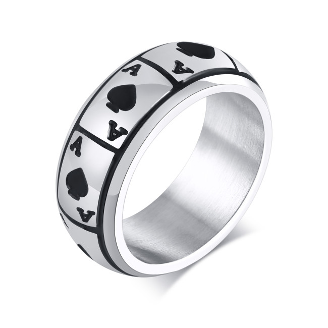 Wholesale Stainless Steel Ring with Spade A