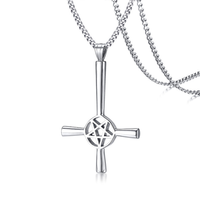 Wholesale Stainless Steel Satan Cross Pendant