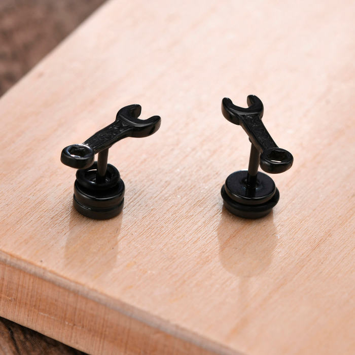 Wholesale Stainless Steel Wrench Stud Earrings