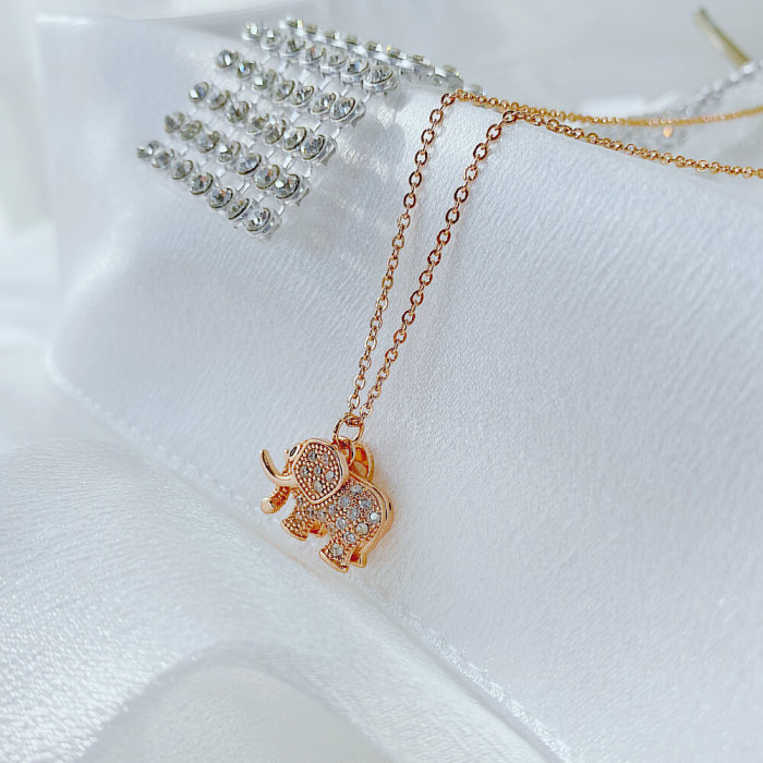 Wholesale Stainless Steel Elephant Necklace