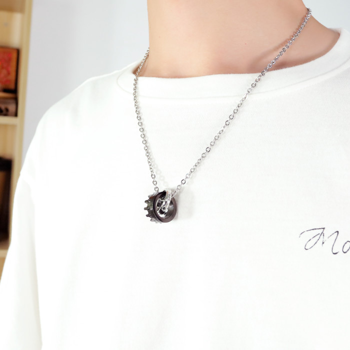Wholesale Stainless Steel Her King and His Queen Necklace