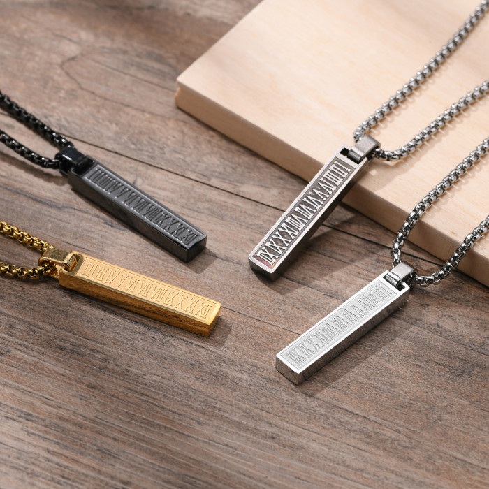 Wholesale Stainless Steel Mens Vertical Pendant