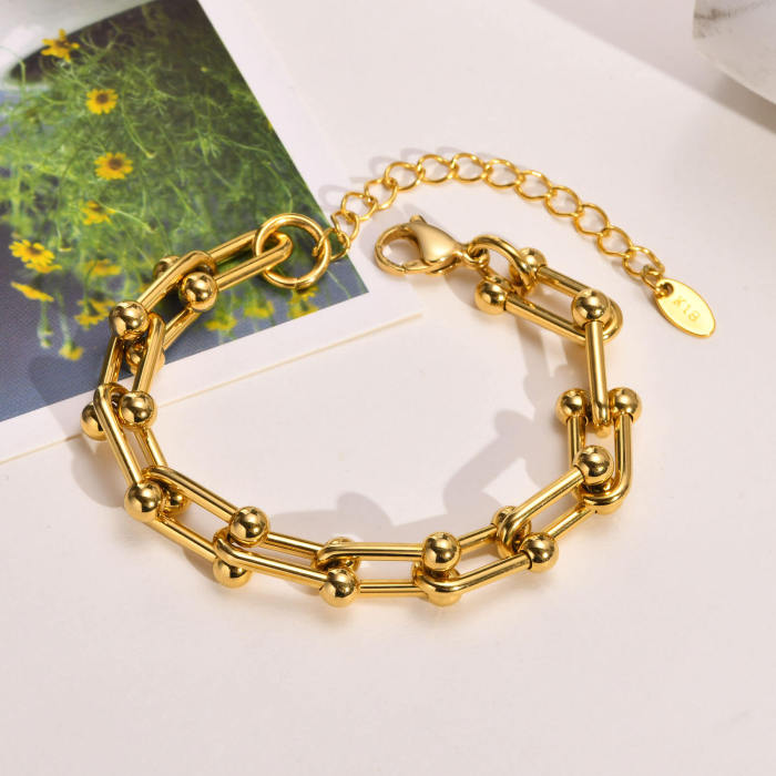 Wholesale Stainless Steel Horseshoe Chain Bracelet