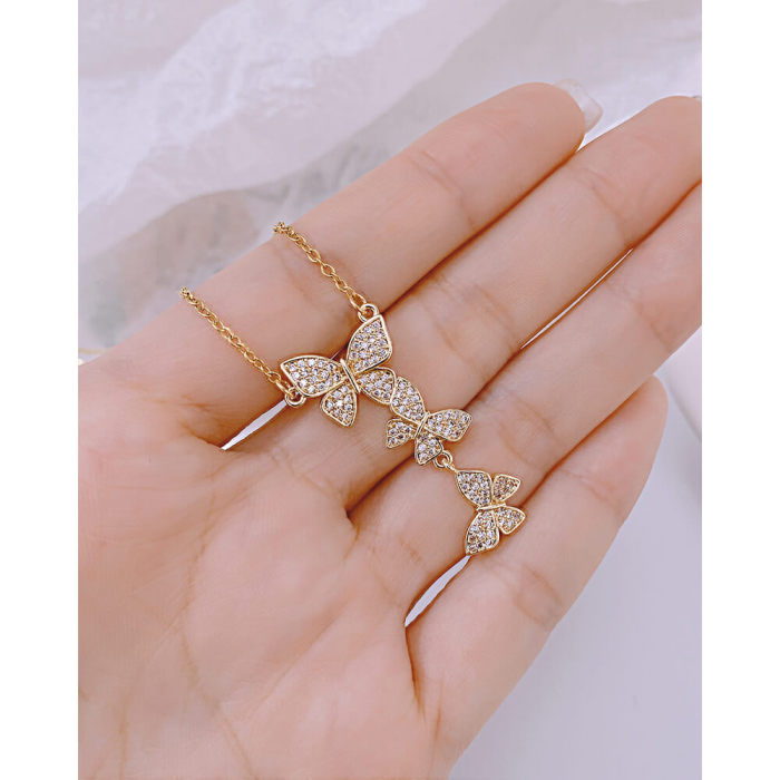 Wholesale Brass Women Necklace with Butterfly