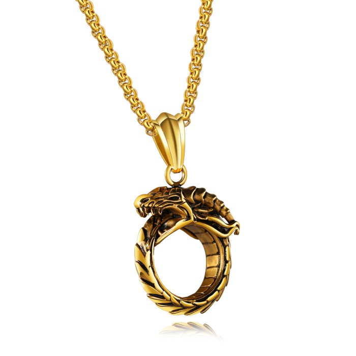 Wholesale Men Stainless Steel Dragon Pendant