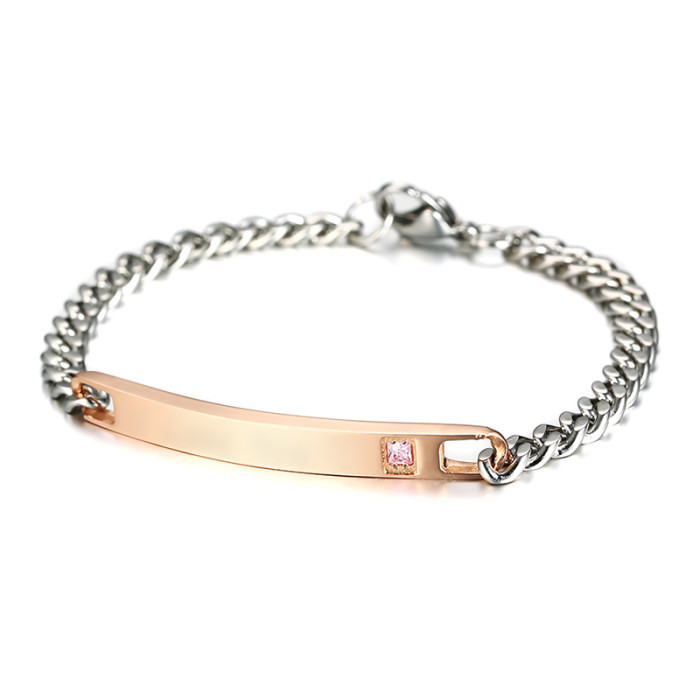 Wholesale Stainless Steel Blank Engraved Bracelets for Couples