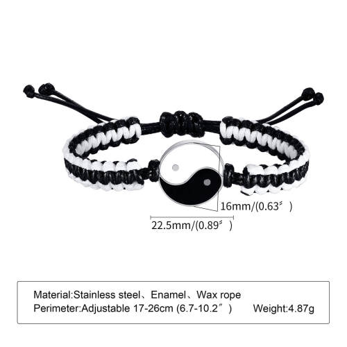 Wholesale Stainless Steel Bracelet with Yinyang