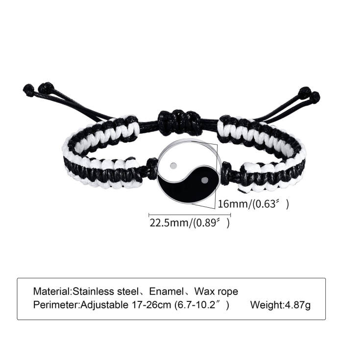 Wholesale Stainless Steel Bracelet with Yinyang