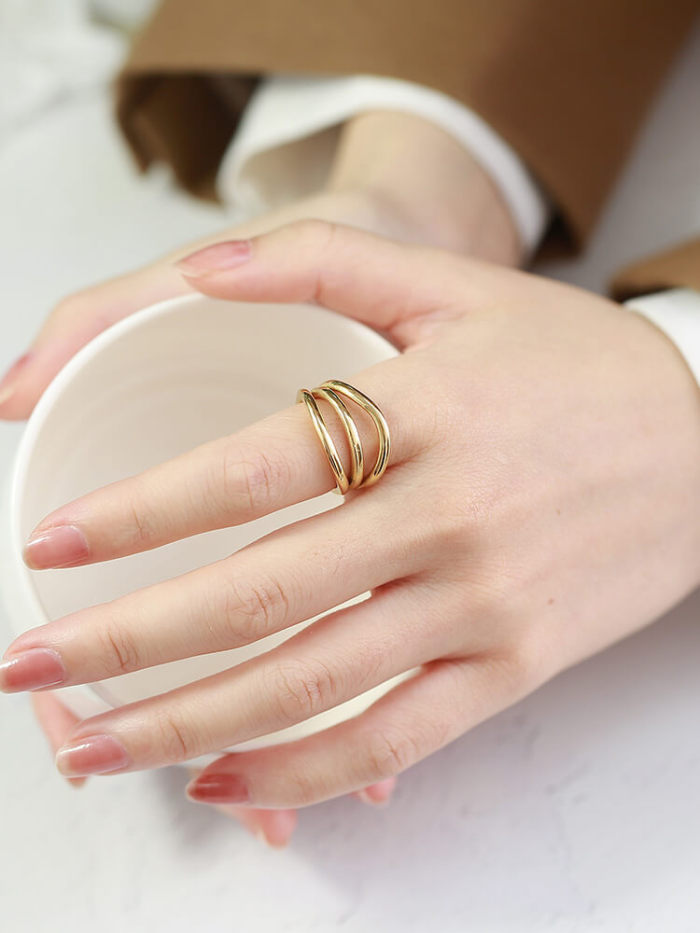 Wholesale Stainless Steel Women Open Ring
