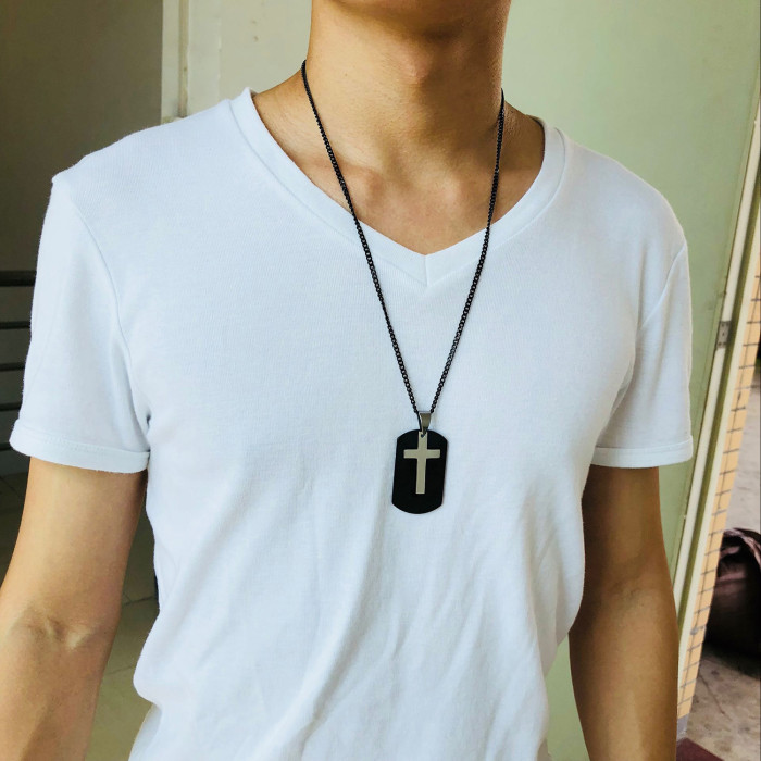 Wholesale Stainless Steel Dog Tag and Cross Pendant