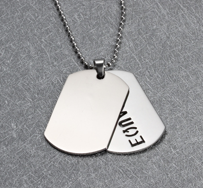 Wholesale Horizontal Rainbow and EQUALITY Stainless Steel Double Dogtag