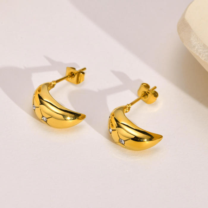 Wholesale Stainless Hypoallergenic Cubic Zirconia Stud Earrings