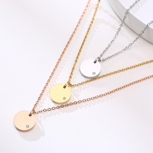 Wholesale Stainless Steel Choker Necklace with CZ