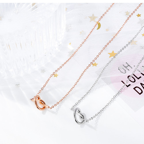 Wholesale Stainless Steel Women Infinity Love Knot Necklace