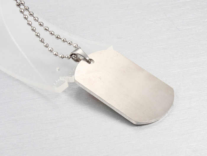 Stainless Steel LGBT Gay and Lesbian Pride Dog Tag Necklace