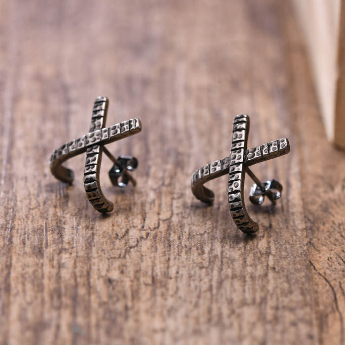 Wholesale Stainless Steel Cross Stud Earring