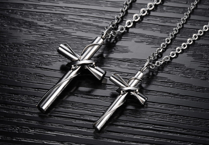 Wholesale Stainless Steel Cross Couple Pendants