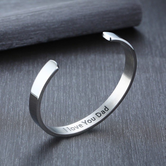 Wholesale Stainless Steel Dad Bracelet Bangle