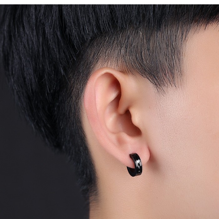 Wholesale Stainless Steel Stone Hoop Earrings