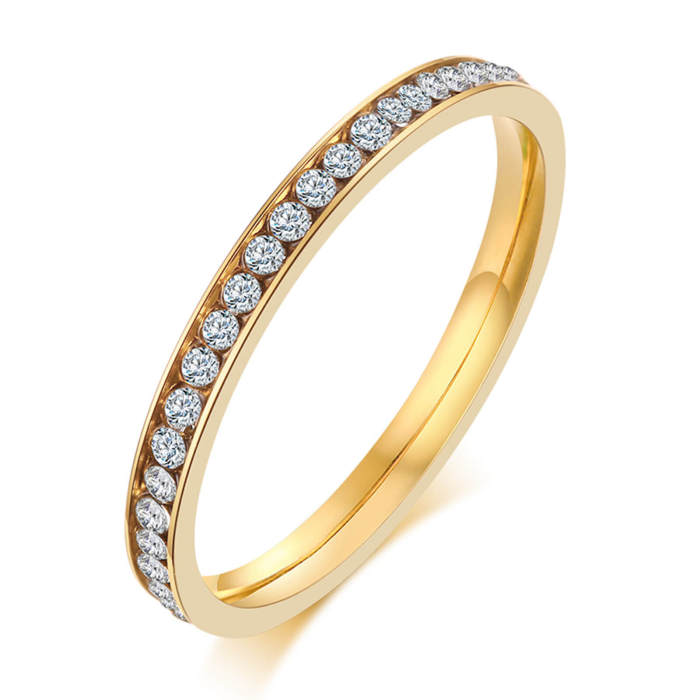 Wholesale Stainless Steel Women Cz Rings