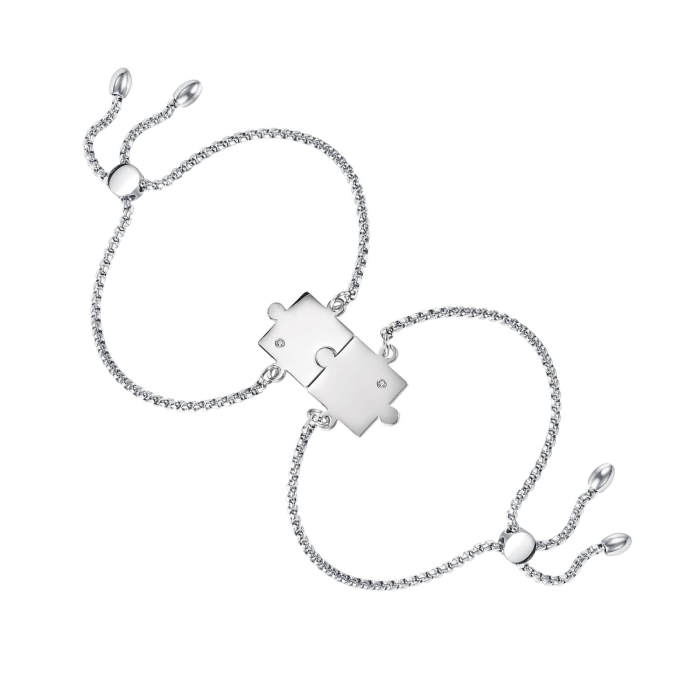 Wholesal Puzzle Piece Bracelet Stainless Steel