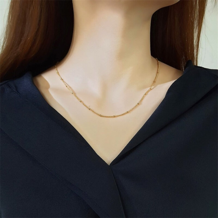 Wholesale Stainless Steel Chain Necklace with Beads
