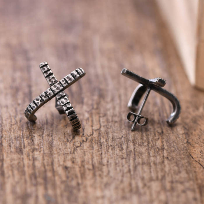 Wholesale Stainless Steel Cross Stud Earring