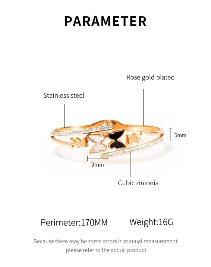 Wholesale Stainless Steel Bangle with Butterfly