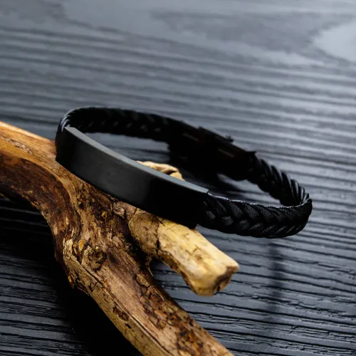 Wholesale Braided Leather Bracelets Engraved