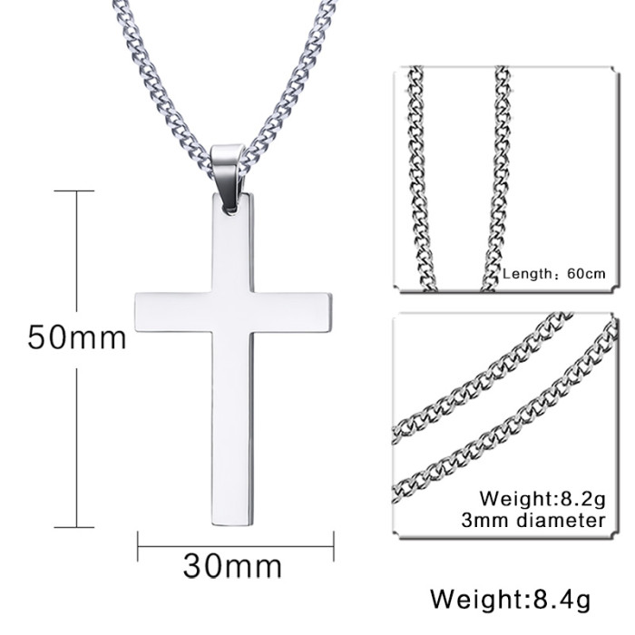 Wholesale Stainless Steel Cross Pendant Necklace