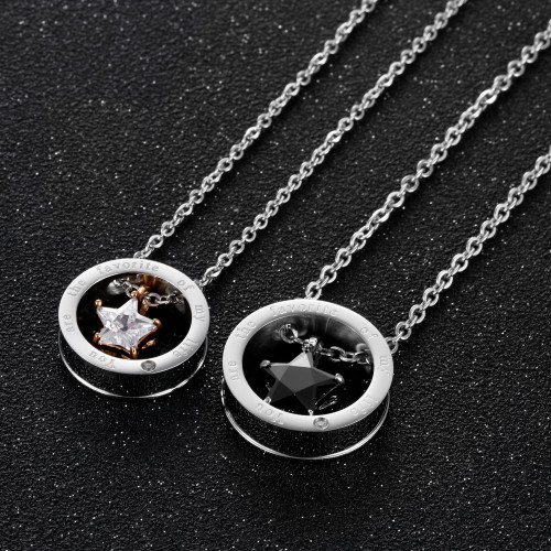 Wholesale Stainless Steel Boyfriend and Girlfriend Necklaces