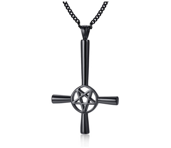 Wholesale Stainless Steel Satan Cross Pendant