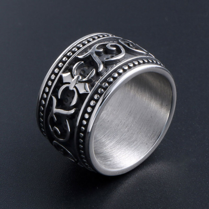 Wholesale Mens Fleur De Lis​ Ring Band Stainless Steel