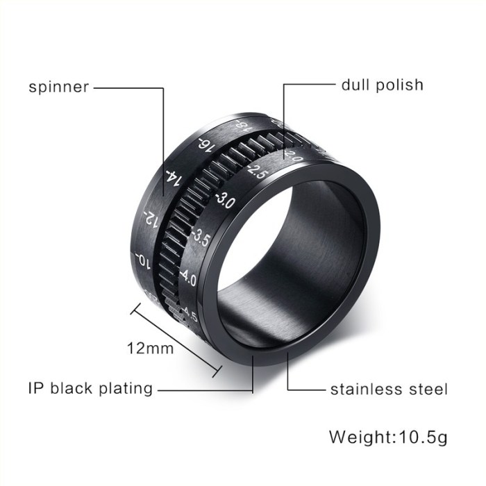 Cheap Stainless Steel Camera Lens Ring Jewelry Wholesale from China
