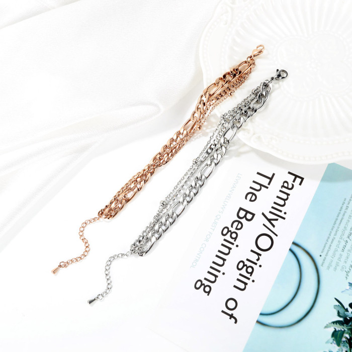 Wholesale Stainless Steel Triple Chain Bracelet