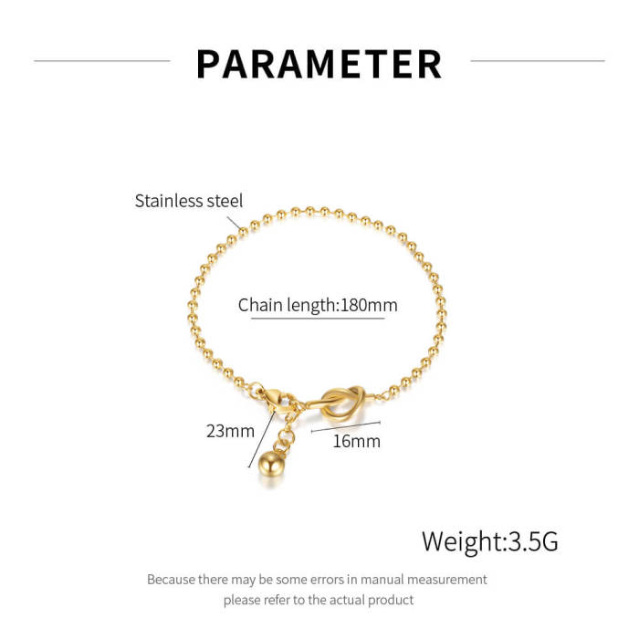 Wholesale Stainless Steel Ball Chain Bracelet with Bead