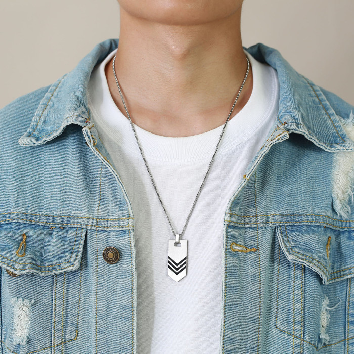 Wholesale Stainless Steel Tie Shape Pendant
