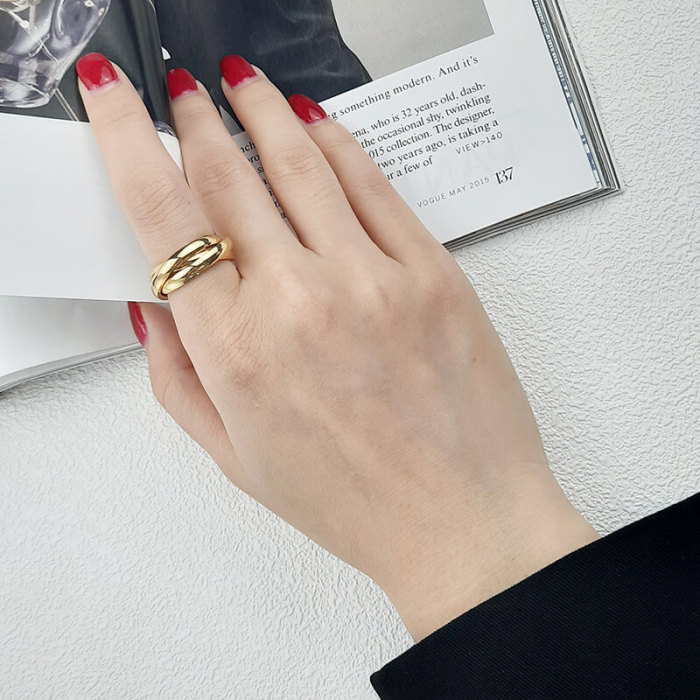 Wholesale Stainless Steel Classic Tricyclic Ring